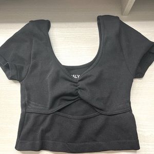 black crop top from aeropostale